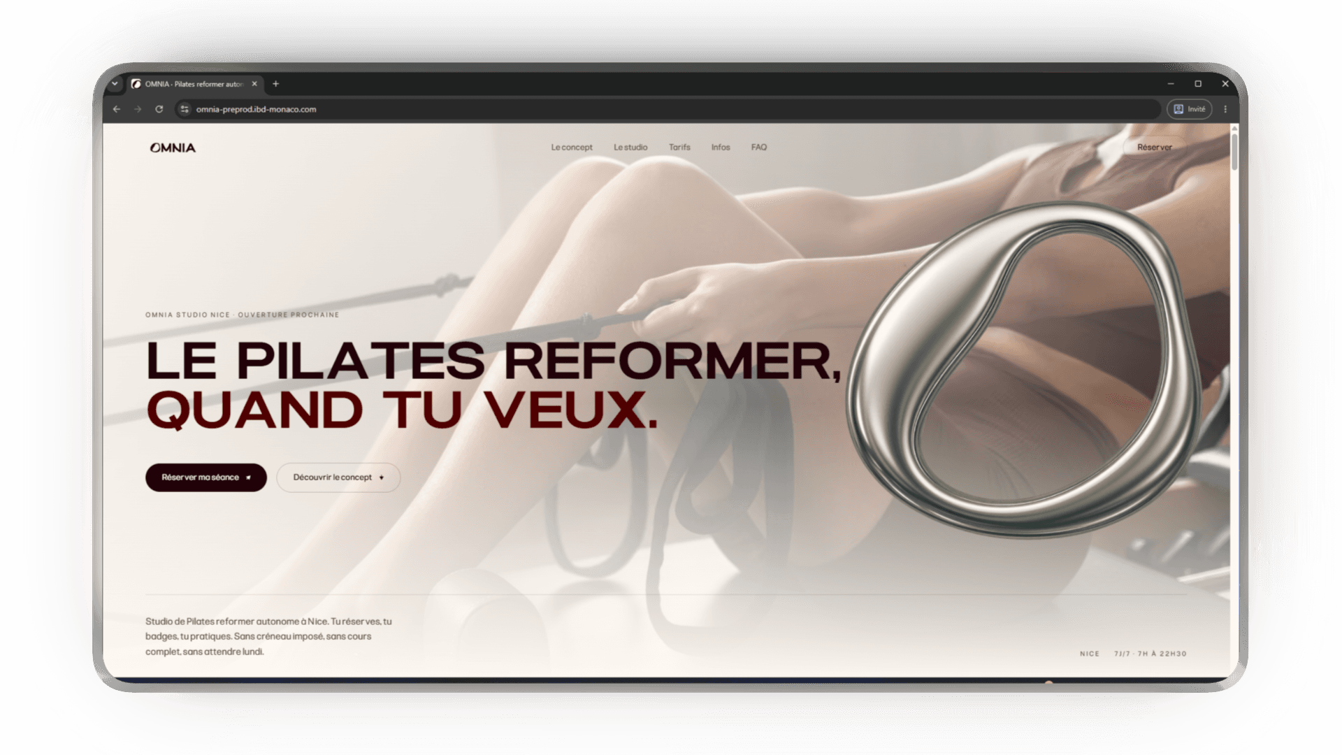 OMNIA Studio · Pilates reformer · Nice